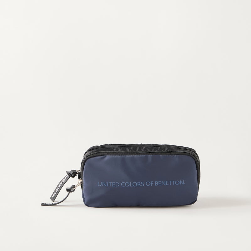 UNITED COLORS OF BENETTON Navy Zip Closure Pencil Case for Kids - Image 1